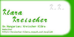 klara kreischer business card